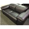 Image 2 : BROWN LEATHER ELECTRIC RECLINING SOFA AND LOVE SEAT