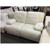 Image 1 : WHITE LEATHER ELECTRIC RECLIING LOVE SEAT