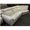 Image 1 : WHITE LEATHER SECTIONAL SOFA