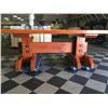 Image 2 : 60 YEAR OLD RECLAIMED DOUGLAS FIR TABLE. HAND BUILT, ONE-OF-A-KIND LUMBER WAS FROM AN OLD STORE