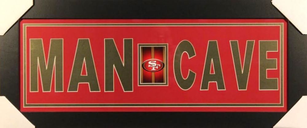 San Francisco 49ers Man Cave 13x31 Custom Frame Display