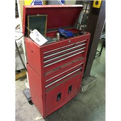 RED TOOL BOX AND CONTENTS