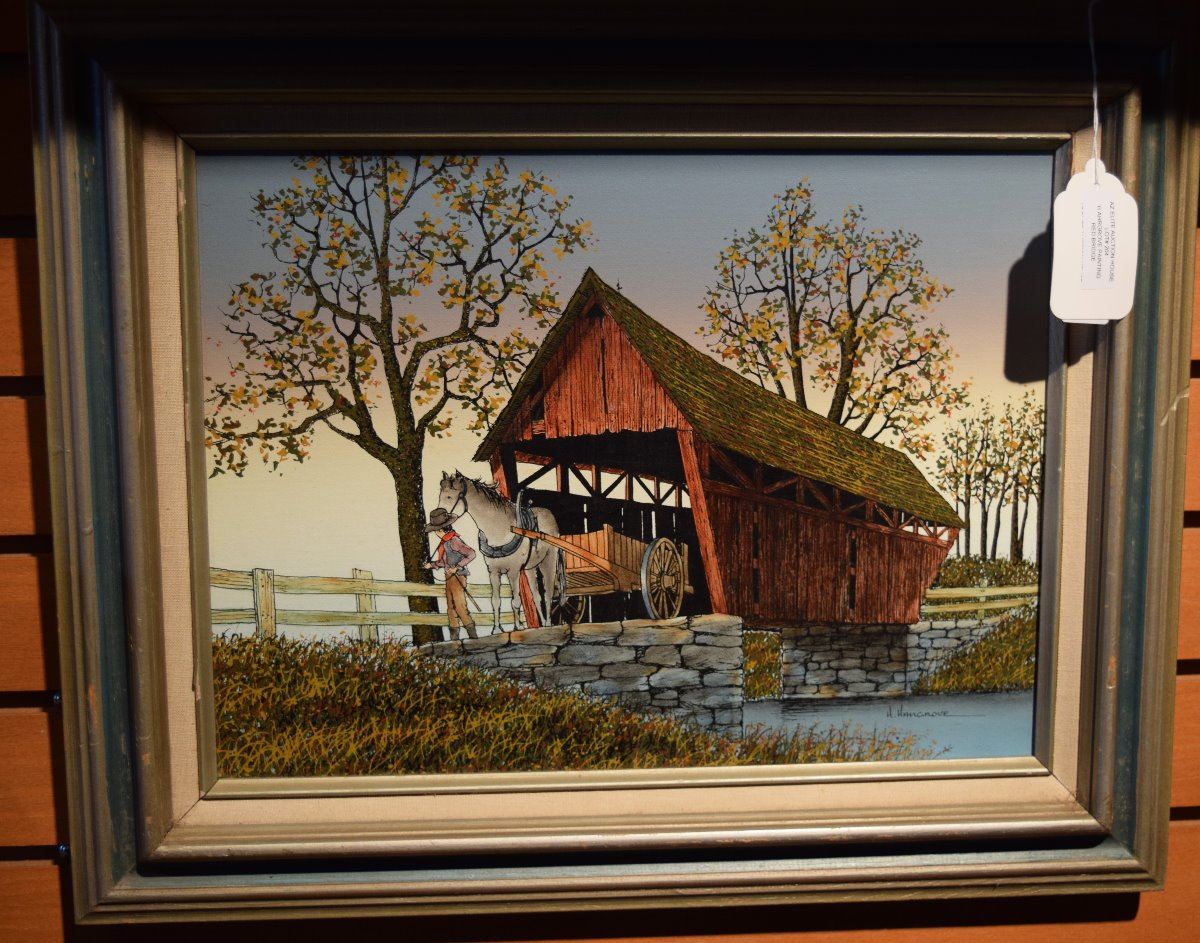 H Hargrove Oil On Canvas Painting Listed Artist