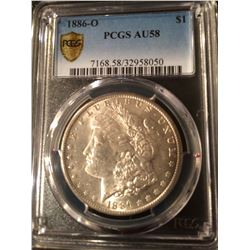USA;  1886-O $1, PCGS - AU58 - 32958050