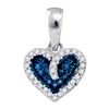 Image 1 : 10KT White Gold 0.10CT DIAMOND HEART PENDANT