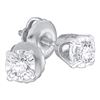 Image 1 : 14KT Yellow Gold Two Tone 0.10CT DIAMOND MIRACLE STUDS