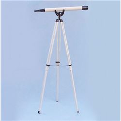 Nautical Floor Standing Oil-Rubbed Bronze/White Leather