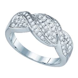 14KT White Gold 0.50CTW DIAMOND FASHION BAND