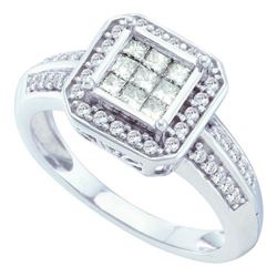 14KT White Gold 0.52CTW DIAMOND INVISIBLE RING