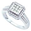 Image 1 : 14KT White Gold 0.52CTW DIAMOND INVISIBLE RING