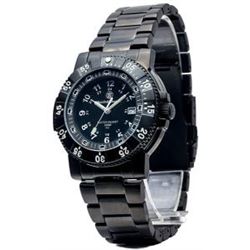 SMITH AND WESSON TRITIUM BLACK STAINLESS STEEL WATCH