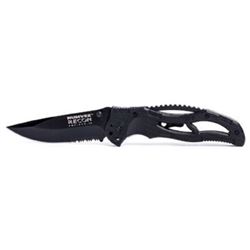 HUMVEE TACTICAL RECON KNIFE; SERRATED EDGE; THUMB STUD,