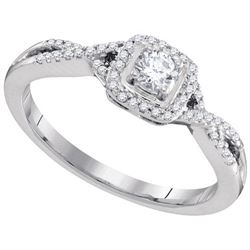 10KT White Gold 0.32CTW DIAMOND FASHION RING