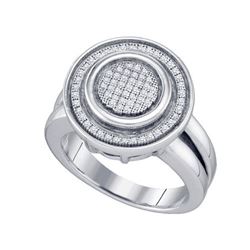 925 Sterling Silver White 0.23CTW DIAMOND MICRO PAVE RI