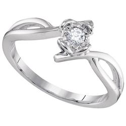 10KT White Gold 0.12CTW DIAMOND BRIDAL RING