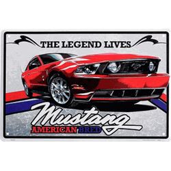 MUSTANG EMBOSSED METAL SIGN