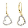 Image 1 : 10KT Yellow Gold 0.06CTW DIAMOND LADIES HEART EARRINGS