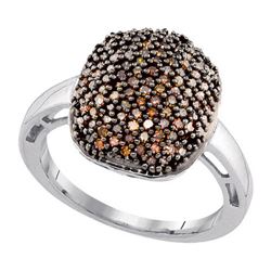 10K White-gold 0.55CTW DIAMOND COGNAC RING