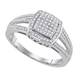 10KT White Gold 0.25CTW DIAMOND MIRO-PAVE RING