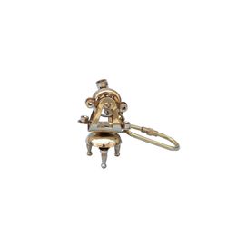 SOLID BRASS 5" THEODOLITE KEYCHAIN