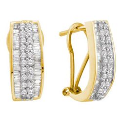 14KT Yellow Gold 0.85CTW DIAMOND FASHION EARRINGS