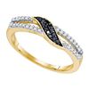 Image 1 : 10K Yellow-gold 0.19CT BLACK DIAMOND FASHION RING