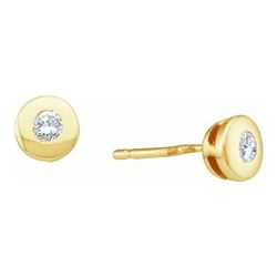 14KT Yellow Gold 0.10CTW DIAMOND LADIES EARRINGS