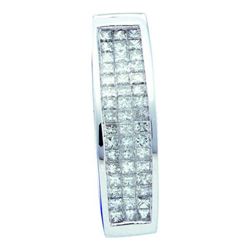 14KT White Gold 0.50CTW DIAMOND INVISIBLE PENDANT