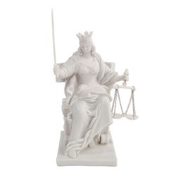 Seated Justice Cold Cast Resin Statue