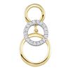 Image 1 : 10KT Yellow Gold Two Tone 0.15CTW DIAMOND CIRCLE LADIES