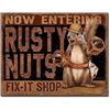 Image 1 : RUSTY NUTS METAL SIGN