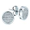 Image 1 : 10KT White Gold 0.10CTW DIAMOND MICRO-PAVE EARRING