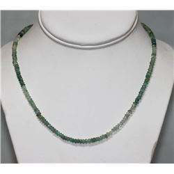 60.01 CTW Natural  Un-Cut Aquamarine Beaded Necklace