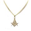 Image 1 : BRASS AND CZ MASONIC PENDANT COMES W/CHAIN