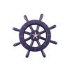 Image 1 : 12" DARK BLUE DECORATIVE SHIPWHEEL W/STARFISH