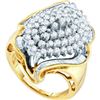 Image 1 : 10KT Yellow Gold 2.00CTW DIAMOND LADIES CLUSTER RING