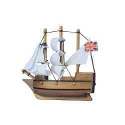 4" WOODEN MAYFLOWER SHIP MAGNET