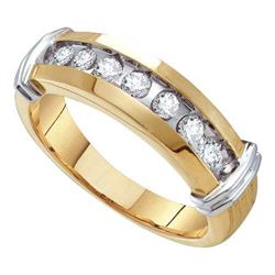 10K Yellow-gold 0.50CT DIAMOND FASHION MENS BAND