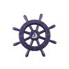 Image 1 : 12" DARK BLUE DECORATIVE SHIPWHEEL W/SAILBOAT