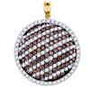 Image 1 : 10KT Yellow Gold 2.22CTW COGNAC DIAMOND CIRCLE PENDANT