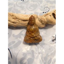 2 1/4" Carved Jade Buddha