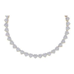 14KT Yellow Gold 6.5CT DIAMOND FLOWER NECKLACE