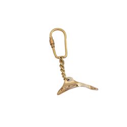 SOLID BRASS 4" DOLPHIN KEY CHAIN