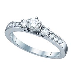 14K White-gold 0.40CT DIAMOND 0.22-CRD BRIDAL RING