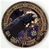 Image 1 : Lisa Parker Raven Clock  11 1/2" Diameter Requires 1 AA