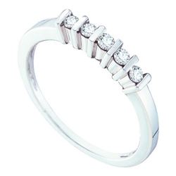 10KT White Gold 0.17CTW DIAMOND FASHION BAND