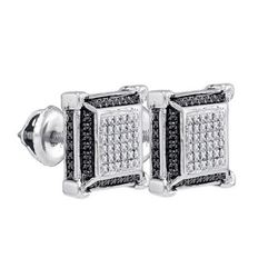 925 Sterling Silver White 0.13CT-DIAMOND MICRO-PAVE EAR