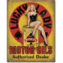 LADY LUCK METAL SIGN