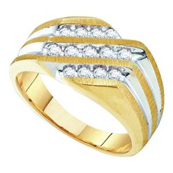 10K Yellow-gold 0.50CTW DIAMOND FASHION MENS RING