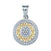 Image 1 : 10KT White Gold Two Tone 0.15CT-DIAMOND MICRO-PAVE PEND
